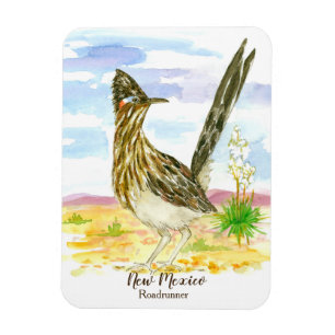 Magnet Flexible Roadrunner Nouveau-Mexique Oiseau d'État Yucca Fle
