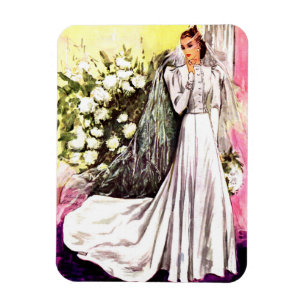 Magnet Flexible robe de mariée imprimée de 1938