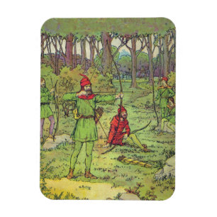 Magnet Flexible Robin des Bois dans la forêt 