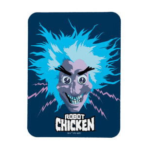 Magnet Flexible Robot chicken Scientist Head Graphic