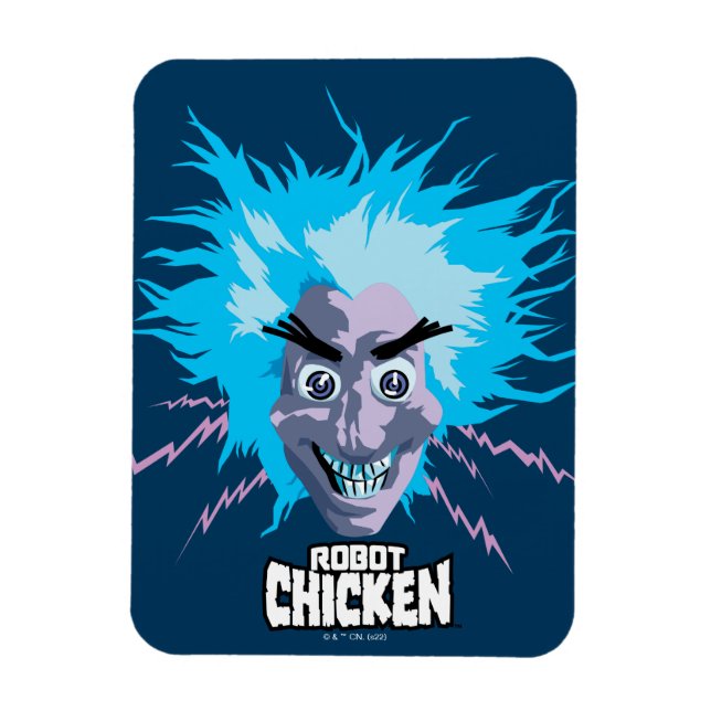 Magnet Flexible Robot chicken Scientist Head Graphic (Vertical)