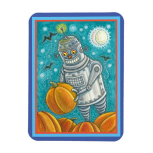 MAGNET FLEXIBLE ROBOT PICER CITROUILLES, HALLOWEEN HOMME MÉCANIQUE