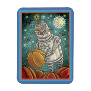 MAGNET FLEXIBLE ROBOT PICER CITROUILLES, HALLOWEEN HOMME MÉCANIQUE