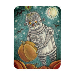 MAGNET FLEXIBLE ROBOT PICER CITROUILLES, HALLOWEEN HOMME MÉCANIQUE