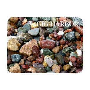Magnet Flexible Roches colorées, Gig Harbour, Puget Sound Washingt