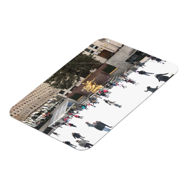 Magnet Flexible Rockefeller Centre patinoire patinoire NYC Photogr (Côté Gauche)