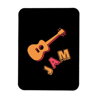 Magnet Flexible Rocking Guitar, Music Jam Style, Orange et Red Art