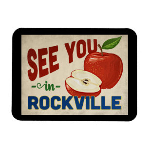 Magnet Flexible Rockville Maryland Apple - Vintage voyage
