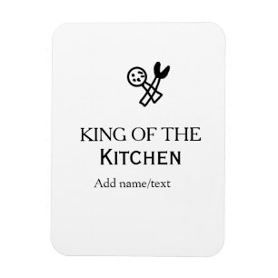 Magnet Flexible Roi du chef de cuisine ajouter nom couronne ha