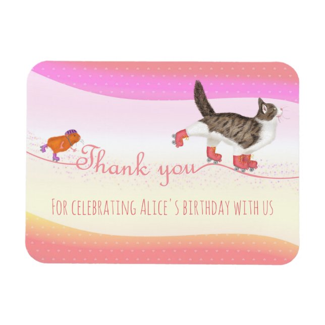 Magnet Flexible Rollerskating Animaux de la fête en faveur de l'ai (Horizontal)