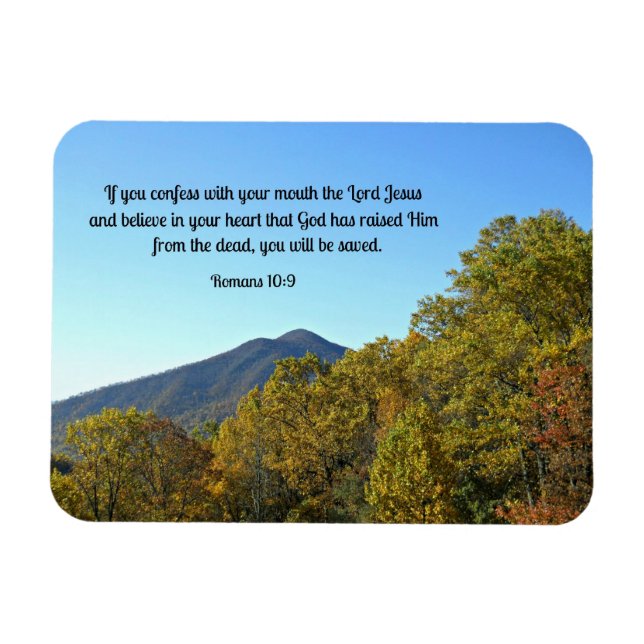 Magnet Flexible Romains 10:9 Si vous confessez avec votre bouche.. (Horizontal)