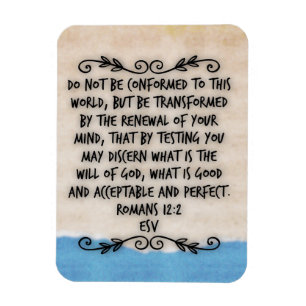 Magnet Flexible Romains 12:2 Verse de la Bible