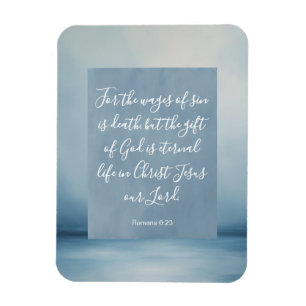 Magnet Flexible Romains 6:23 Verset biblique personnalisable