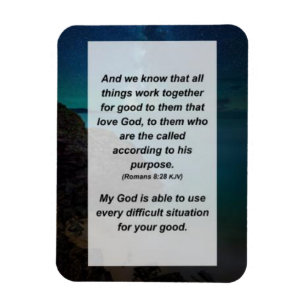 Magnet Flexible Romains 8:28 Et nous savons que tout fonctionne