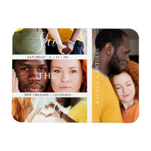 Magnet Flexible Romantique Quatre Mariages Fiançailles Photos Coll