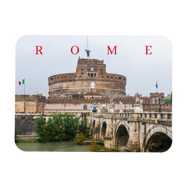 Magnet Flexible Rome Castel Sant'Angelo vue aimant frigo (Horizontal)