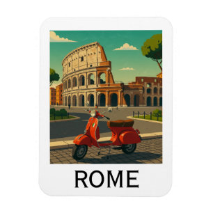 Magnet Flexible Rome Classieux Italie Colisée Voyage Rétro