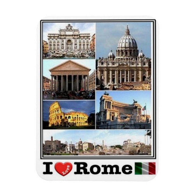 Magnet Flexible ROME I Love - Latium - Italie - Frigo (Vertical)
