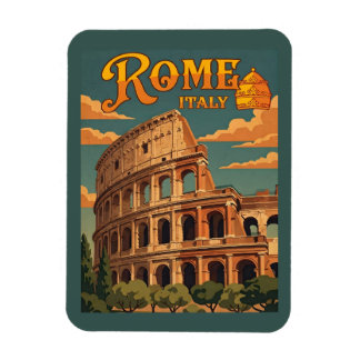 Magnet Flexible Rome Italie Colosseum Voyage Rétro