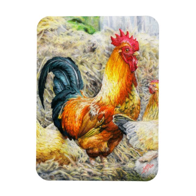 Magnet Flexible Rooster Fière (Vertical)