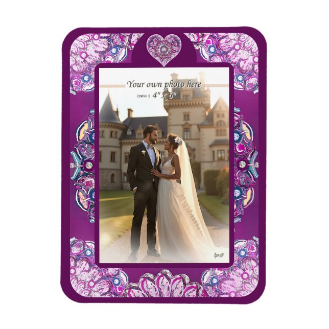 Magnet Flexible rosace rouge cardinale (Vertical)