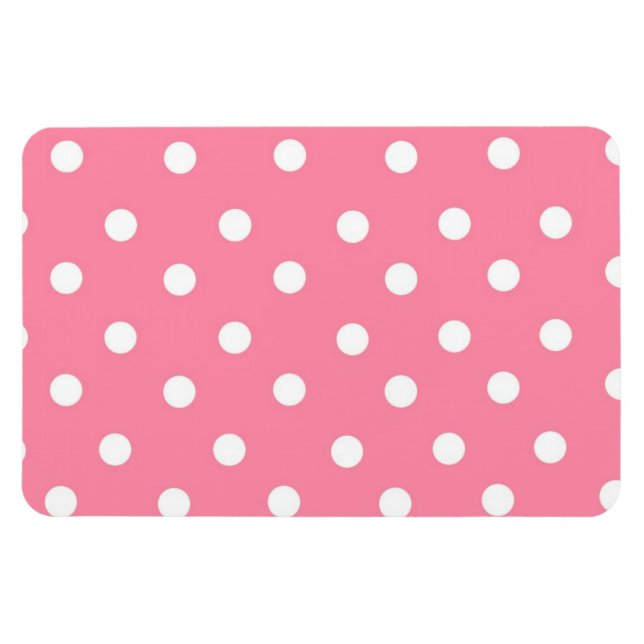 Magnet Flexible Rose avec points blancs (Horizontal)