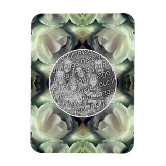 Magnet Flexible Rose blanche Floral Abstrait Ajouter votre propre