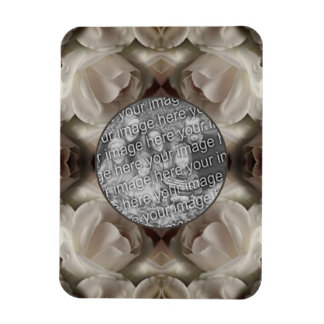 Magnet Flexible Rose blanche Floral Abstrait Vintage Ajouter votre