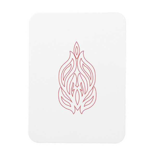 Magnet Flexible Rose foncé, Agany à chasse, Design décoratif (Vertical)