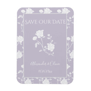 Magnet Flexible Rose Lavande Enregistrer l'aimant Date