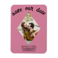 Rose rose photo mariage Enregistrer la date