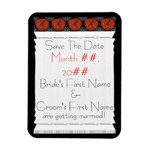 Magnet Flexible Roses déchiffrés (Enregistrer L'Aimant Date)