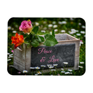 Magnet Flexible Roses et marguerites rustiques *Personnaliser*