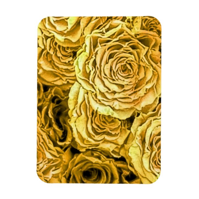 Magnet Flexible Roses jaunes (Vertical)