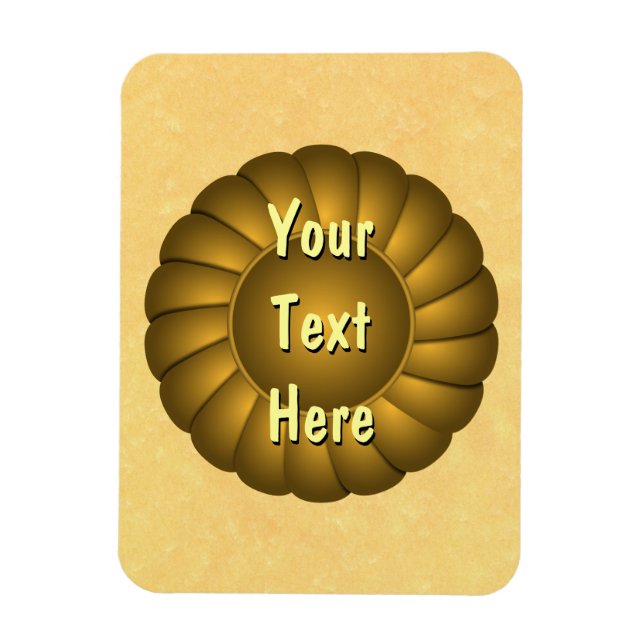 Magnet Flexible Rosette de ruban jaune pour personnaliser (Vertical)