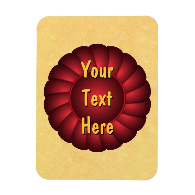 Magnet Flexible Rosette de ruban rouge pour personnaliser (Vertical)