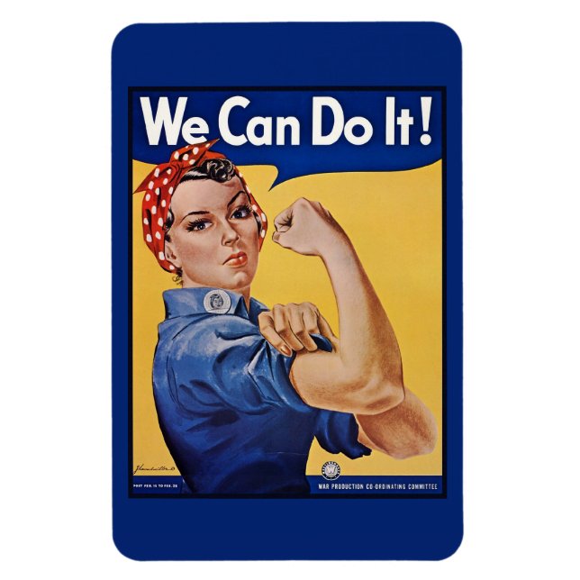 Magnet Flexible Rosie le Riveter Des femmes fortes dans la main-d' (Vertical)