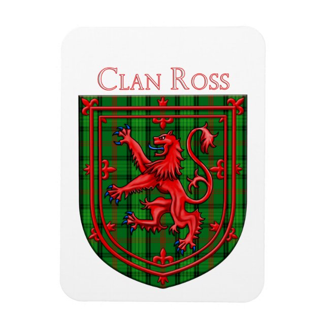 Magnet Flexible Ross Tartan Scottish Plaid Lion Rampant (Vertical)