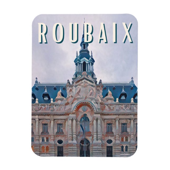 Magnet Flexible Roubaix Photo Vintage (Vertical)
