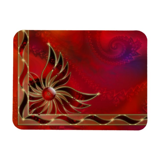 Magnet Flexible Rouge comme aimant flexible de la flamme (Horizontal)