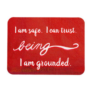 Magnet Flexible Rouge "Être" Racine Chakra Mots de conscience Magn