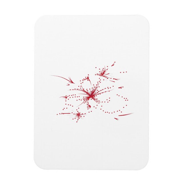 Magnet Flexible Rouge orangé, Cyan et point Magenta (Vertical)