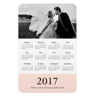 Magnet Flexible Rougissent le calendrier 2017 élégant de photo d