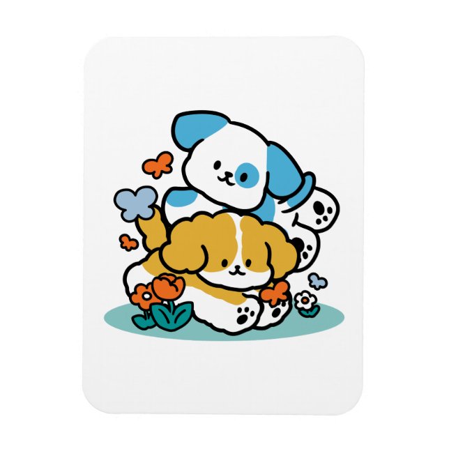 Magnet Flexible Rouler En Mai Comme De Joyeux Pups - Mignonne Chie (Vertical)