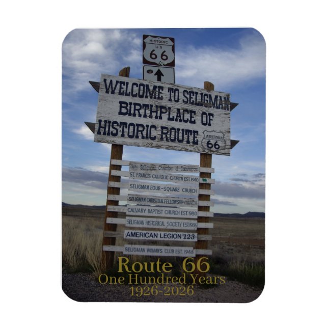 Magnet Flexible Route 66 - 100 - Cent Ans 1026 -2026 (Vertical)