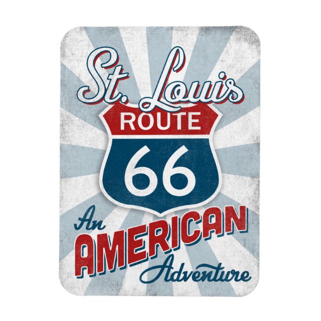 Magnet Flexible Route 66 Amérique Vintage Missouri (Vertical)