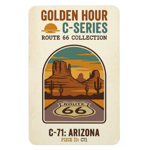Magnet Flexible Route 66 de l'heure dorée série C   Arizona