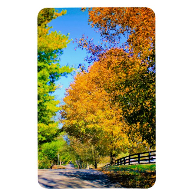 Magnet Flexible Route d'automne dans le pays (Vertical)