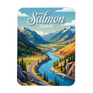 Magnet Flexible Route panoramique de la Salmon River Idaho