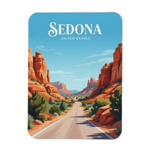 Magnet Flexible Route panoramique de Sedona Red Rock en Arizona